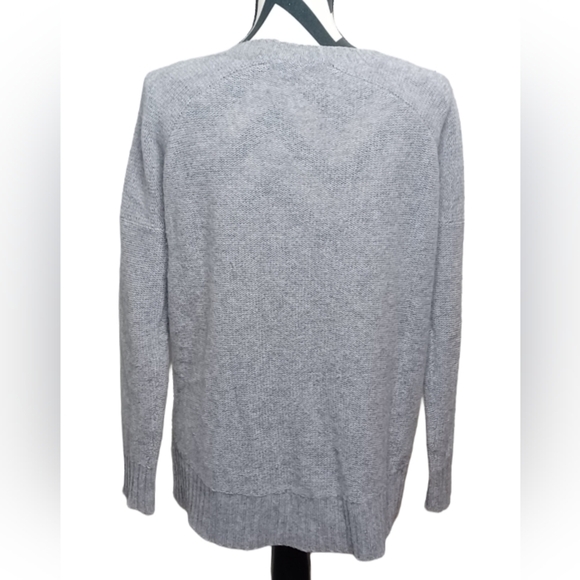 360 Cashmere Dewey 100% Cashmere Heather Grey Jumper Sweater - Picture 3 of 14